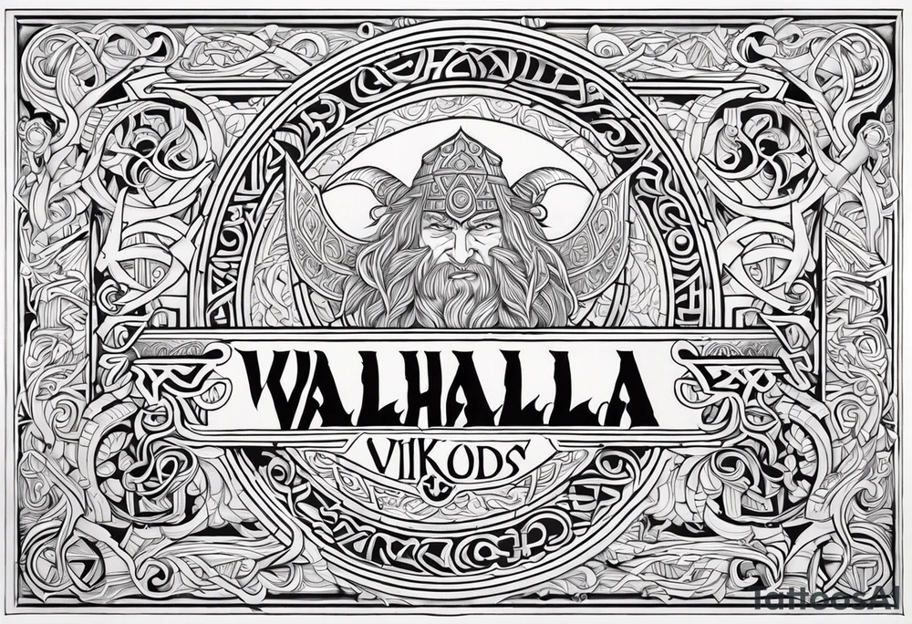 Valhalla viking  gods tattoo idea