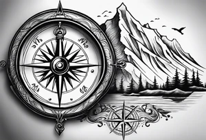 mountains sea 
music compass tattoo idea