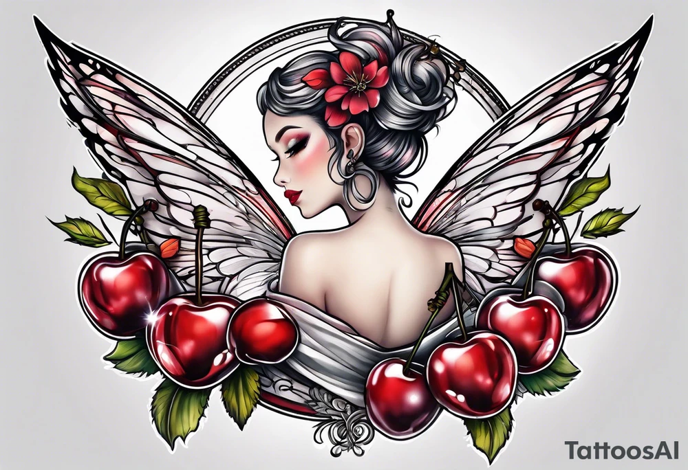 Cherry Fairy tattoo idea