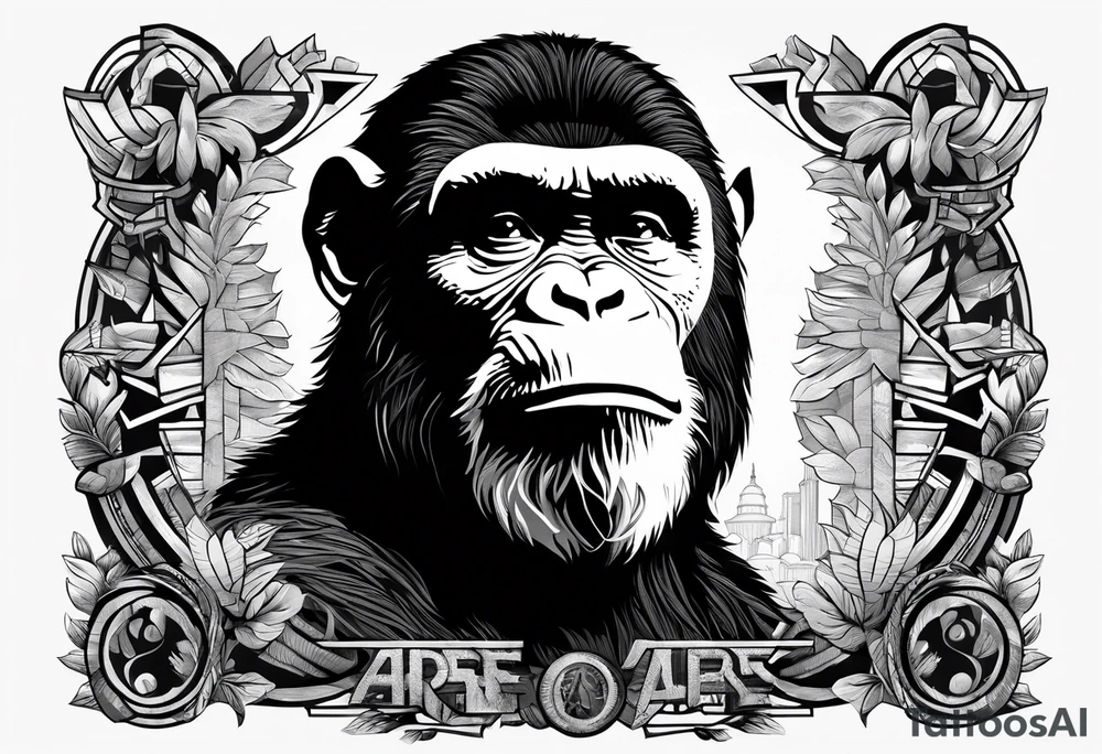 Caeser from the movie planet of the apes tattoo idea