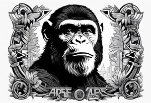 Caeser from the movie planet of the apes tattoo idea