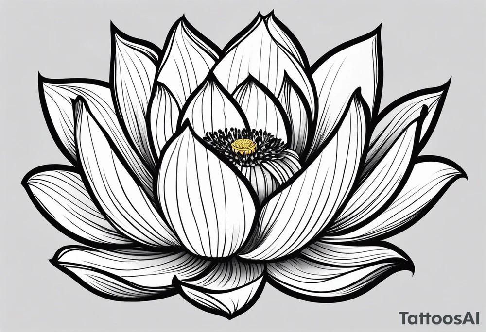 lotus flower  masculine design tattoo idea