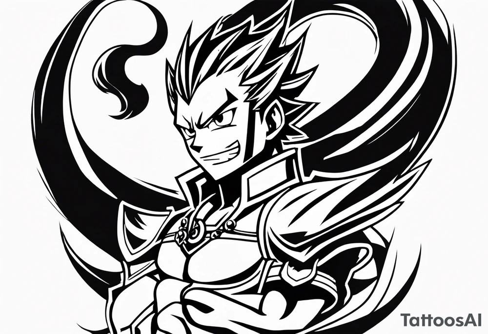 The logo of the anime show Fairy Tail that is essentially a fairy with a tail tattoo idea