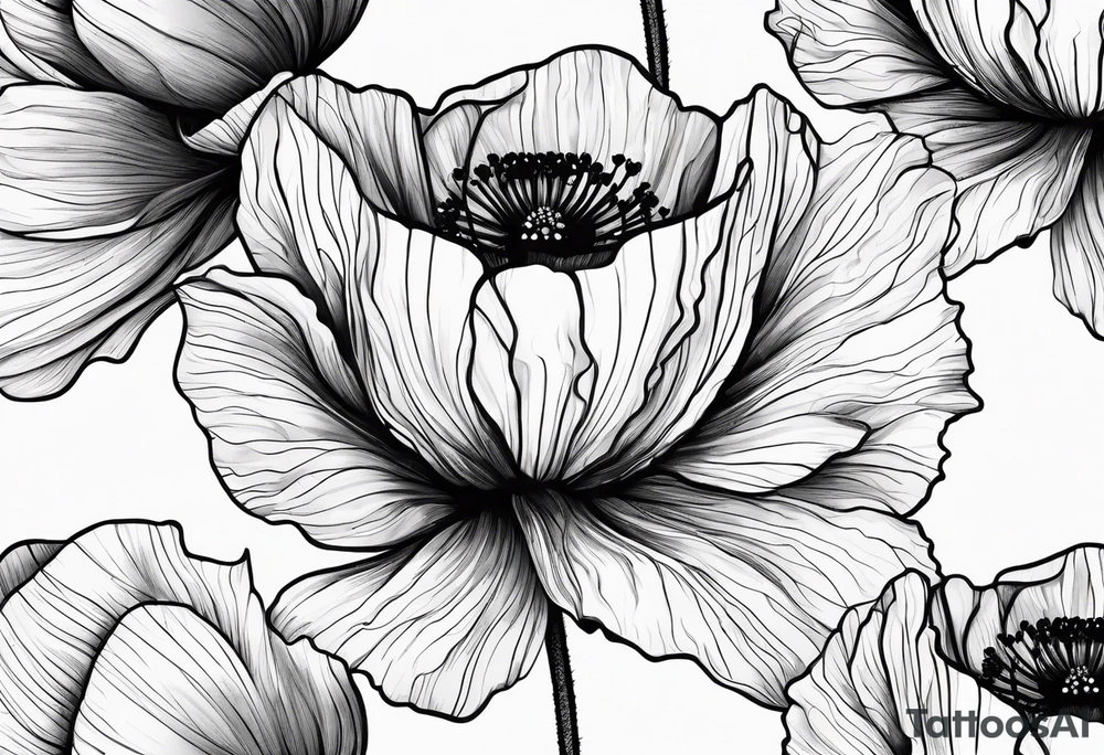 Poppy flower tattoo idea