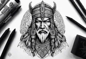 Wise warrior tattoo idea