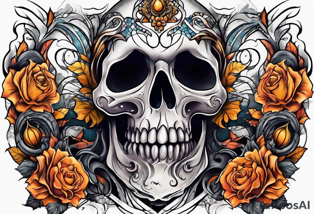 Ghost Halloween tattoo idea