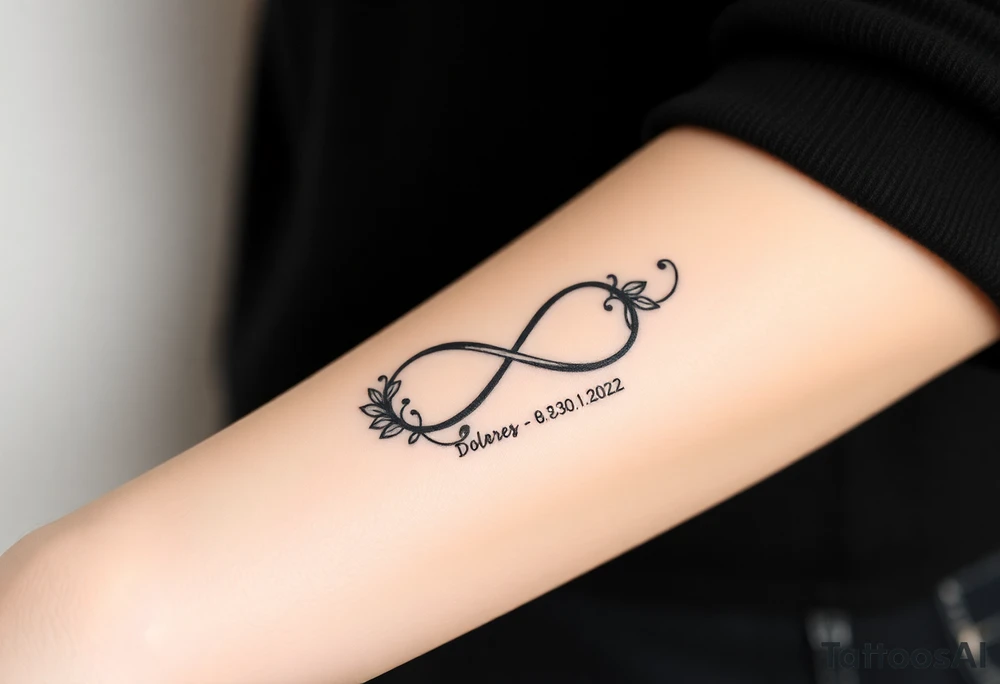 an infinity symbol with
Dolores 08.30.1932 – 01.30.2022
Audrey 07.18.1935 – 08.21.2022 tattoo idea