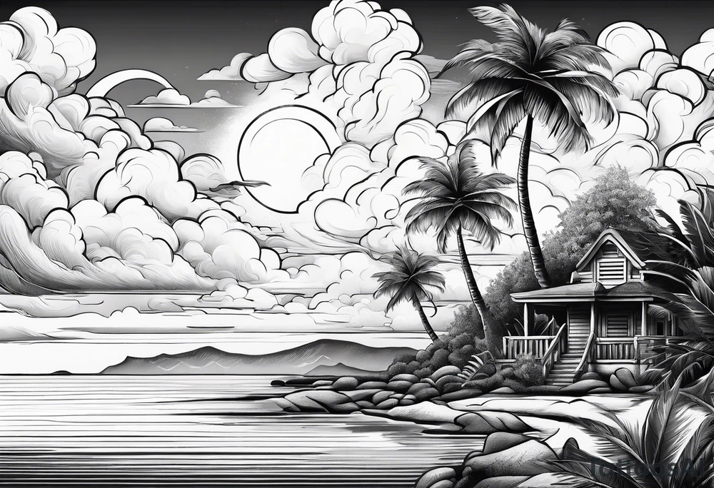 Clouds
Palm Tree
Beach tattoo idea