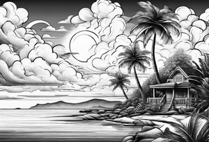 Clouds
Palm Tree
Beach tattoo idea