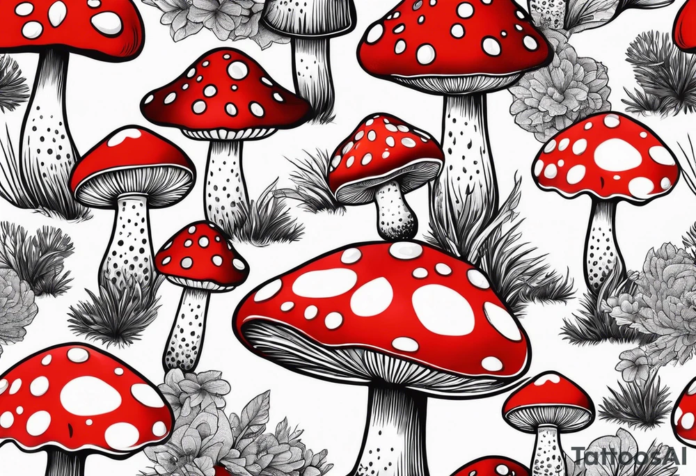 fly agaric mushroom leads to enlighment tattoo idea