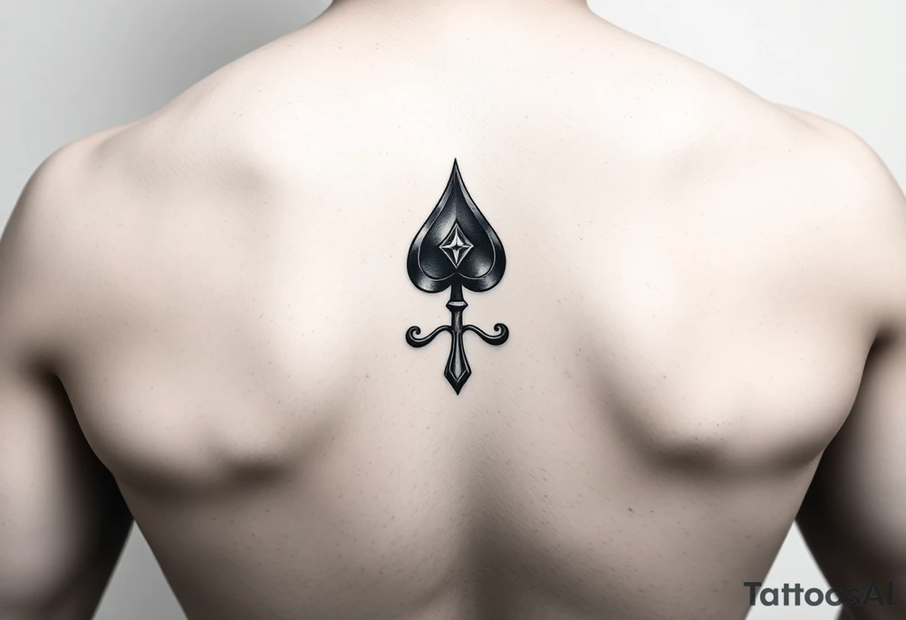 a Q and a spade tattoo idea