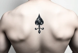 a Q and a spade tattoo idea