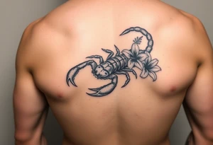 A scorpion with lilys tattoo idea