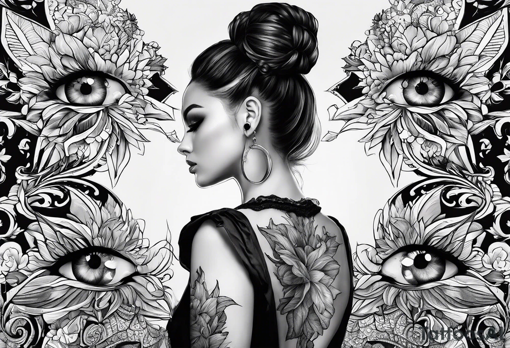 Arma na cabeça, quando atira, a cabeça ecplode em borboletas tattoo idea