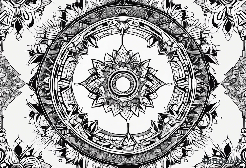 Geometric shapes that represent balance in life. No scales or mandala like designs. tattoo idea