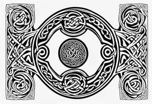 celtic an maori fusion design with a teble cleft. tattoo idea