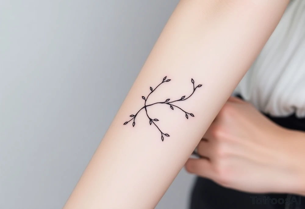 vines with branch off tattoo idea