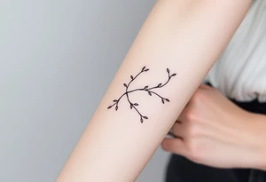 vines with branch off tattoo idea