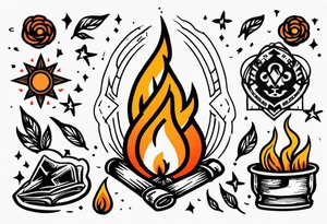 Bonfire tattoo idea