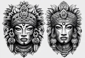 mayan sleeve tattoo idea
