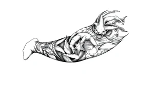 sea ​​patterns tattoo idea