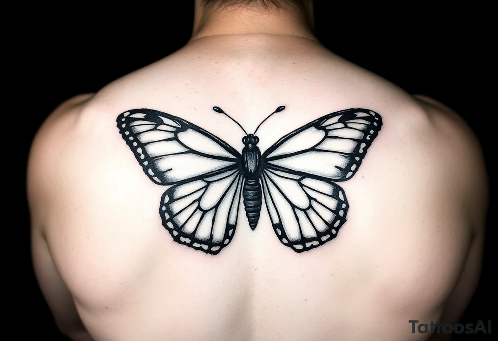 Butterfly that says she stayed tattoo idea