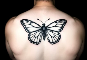 Butterfly that says she stayed tattoo idea