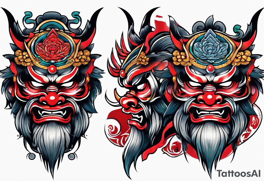 tengu mask tattoo idea