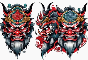 tengu mask tattoo idea