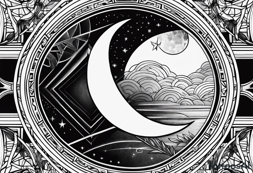 sacred moon tattoo idea