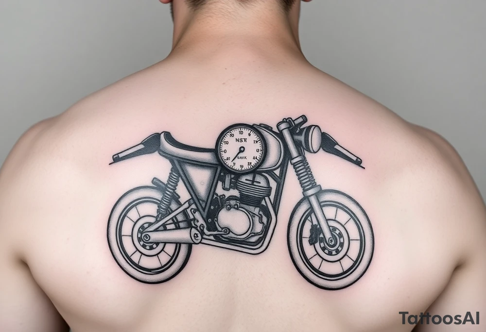 Moto avec un compteur de vitesse tattoo idea