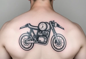 Moto avec un compteur de vitesse tattoo idea