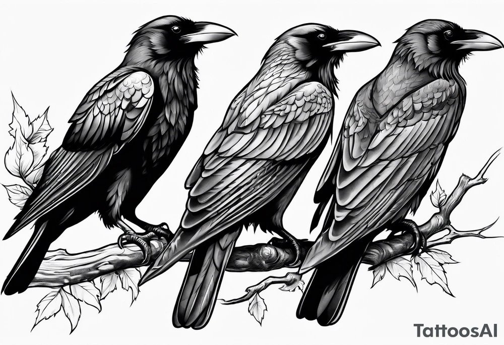 three ravens tattoo idea