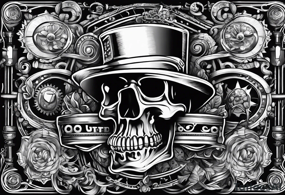 rube goldberg style contraption tattoo idea