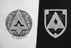 Valhalla shield 
valknut tattoo idea