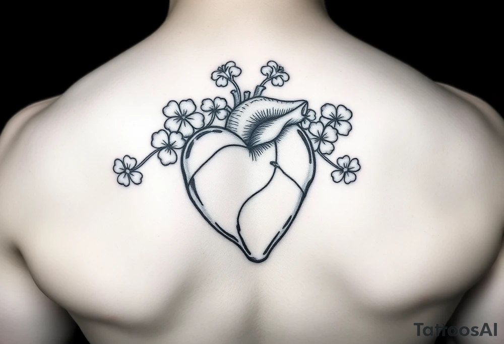 Heart with Shamrocks tattoo idea