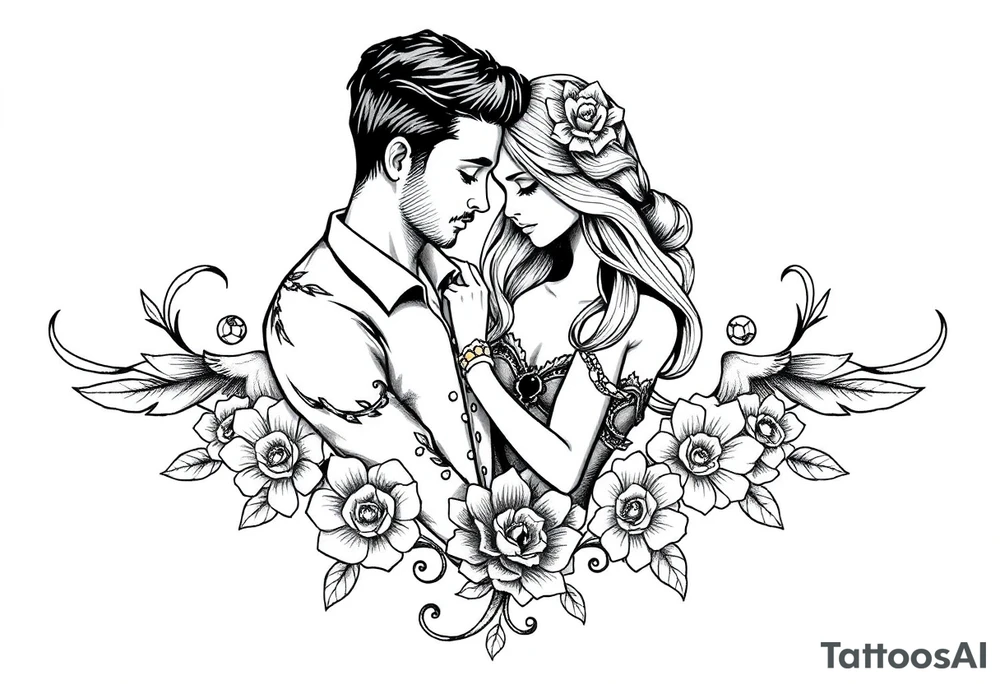 Matching tattoos for a couple tattoo idea