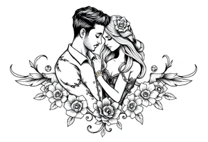 Matching tattoos for a couple tattoo idea