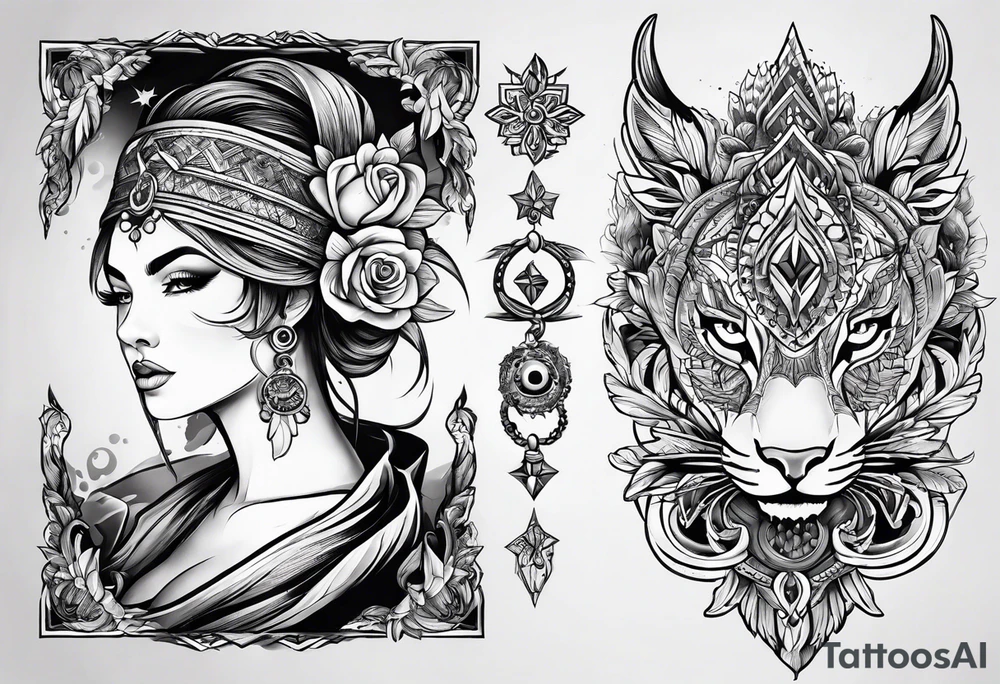 Dwie twarze dwu licowość tattoo idea