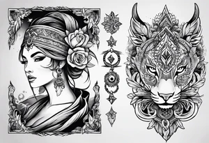 Dwie twarze dwu licowość tattoo idea