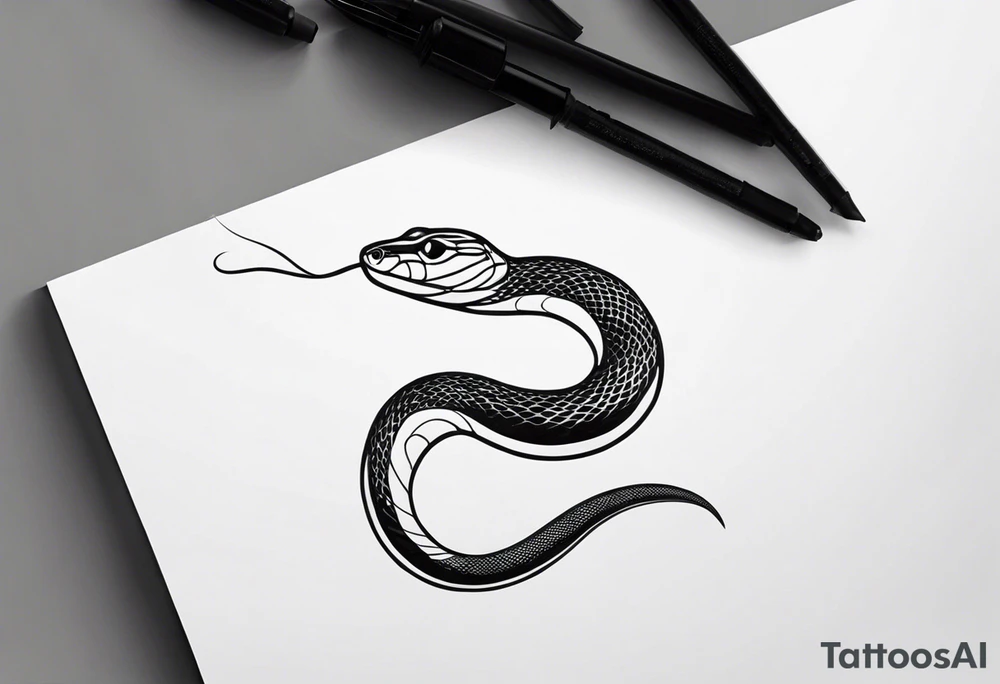 a small snake tattoo idea