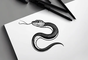 a small snake tattoo idea