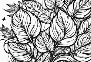 Leaves blown in the wind tattoo idea