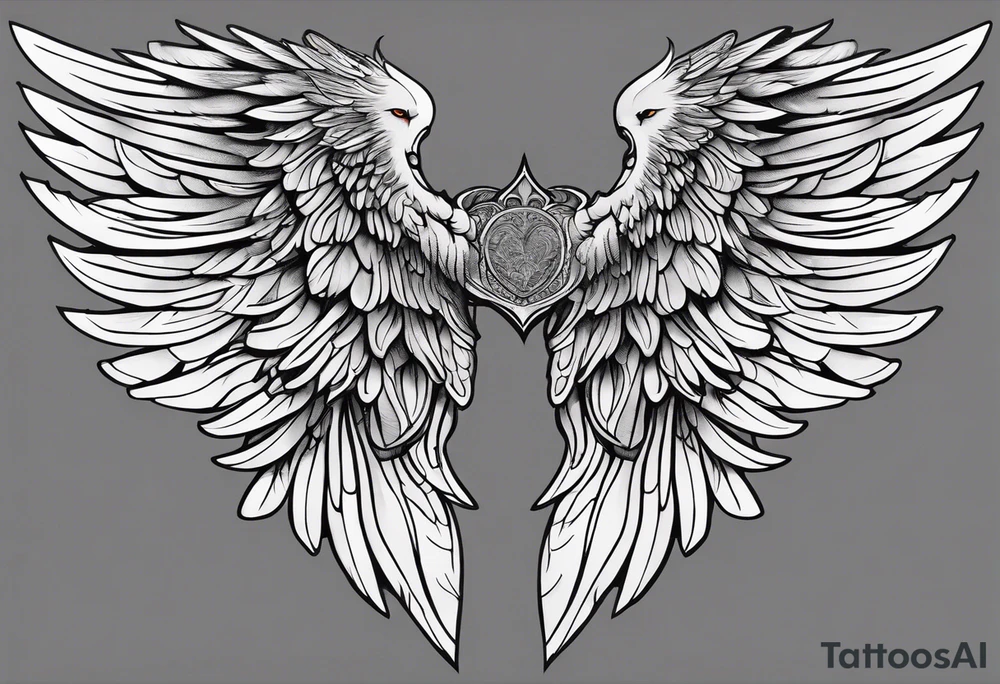 Angel wings tattoo idea