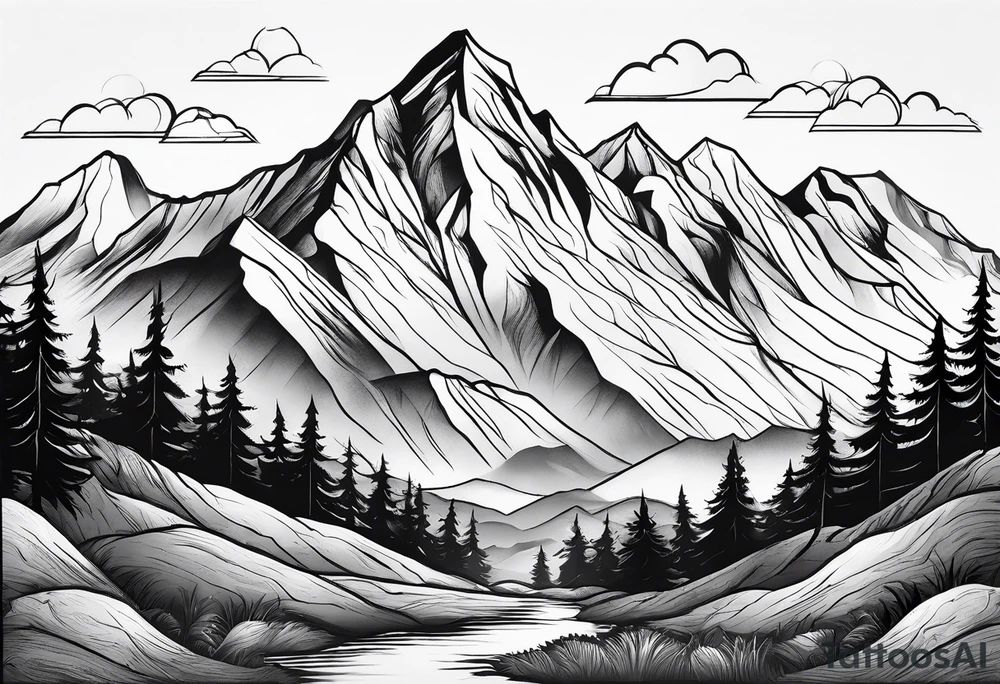 Mountains tattoo idea