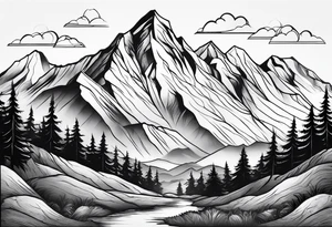 Mountains tattoo idea