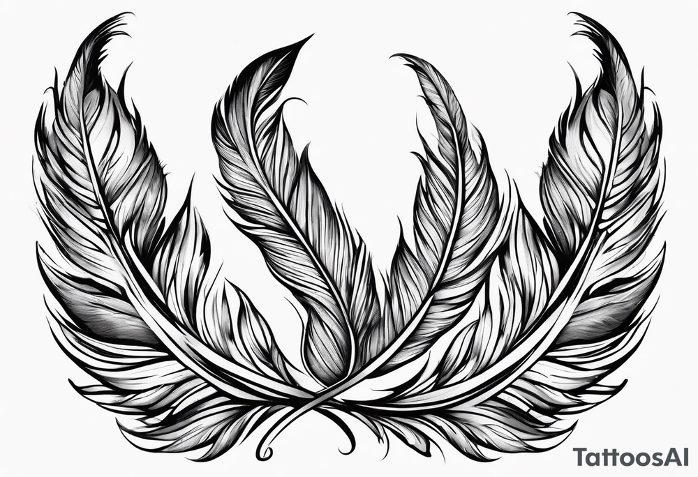 Feather pen tattoo idea