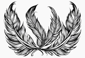Feather pen tattoo idea