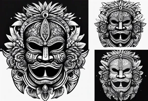 Cameroun masks tattoo idea