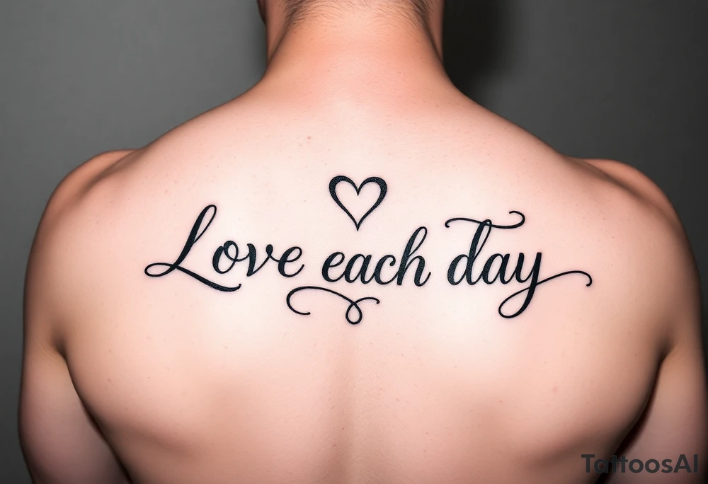 Love Each Day tattoo with a unique border tattoo idea